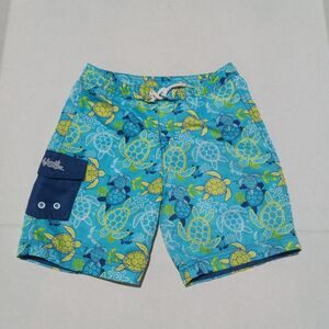 UV Skinz Sea Turtle Swim Trunks-Size 6-UPF 50-Elastic Waist-Mesh Brief Liner
